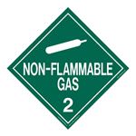 Class 2 - Non Flammable Gas Worded Placard